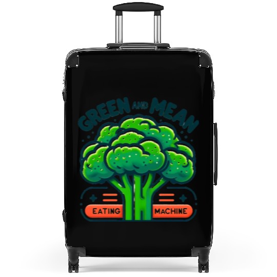 Broccoli: Green and Mean Eating Machine Suitcases