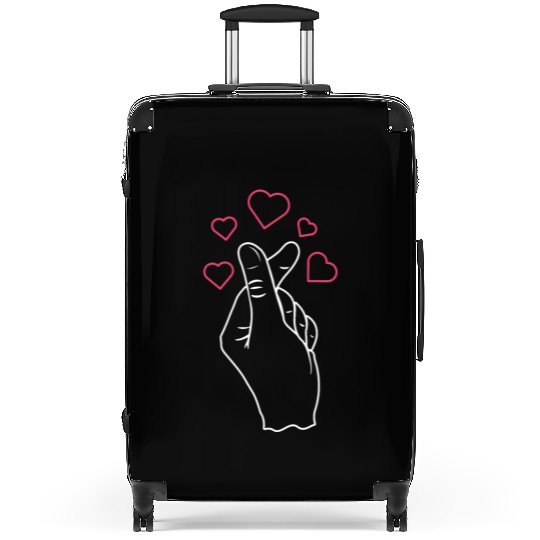 K-Pop Love K-Drama Korean Finger Heart Suitcases
