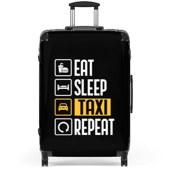 Eat Sleep Taxi Repeat Funny Cab Driver Suitcases