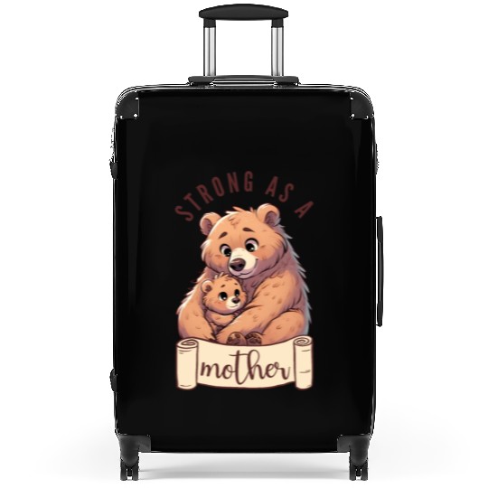 Strong as a Mother Bear Embrace Suitcases