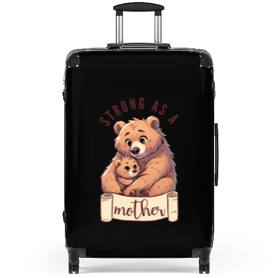 Strong as a Mother Bear Embrace Suitcases