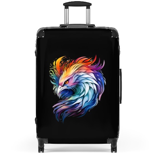 Cool Colorful Watercolor Phoenix Suitcases
