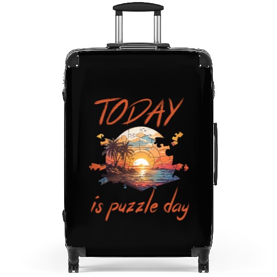 Today is puzzle day Funny Game Vintage Suitcases