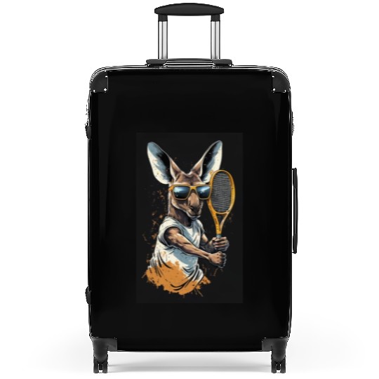 Kangaroo play tennis Suitcases