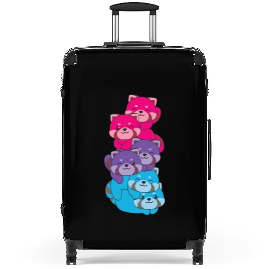 Androgynous Flag Pride Lgbtq Cute Red Panda Suitcases
