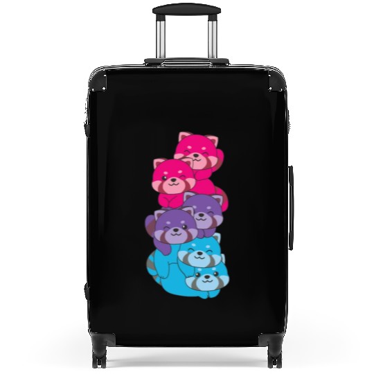 Androgynous Flag Pride Lgbtq Cute Red Panda Suitcases