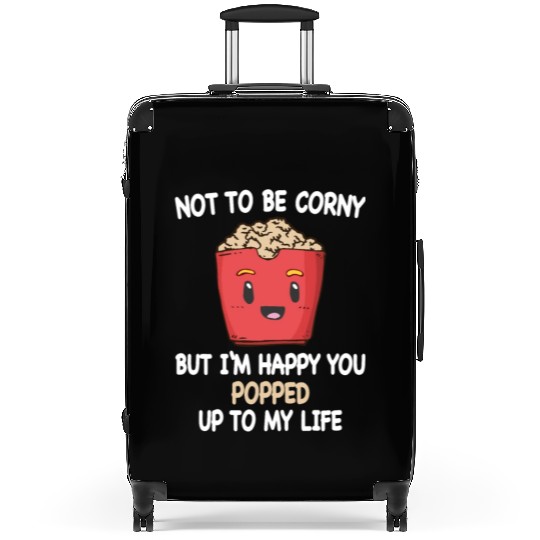 Popcorn Relationship Lovers Corny Popped My Life Suitcases