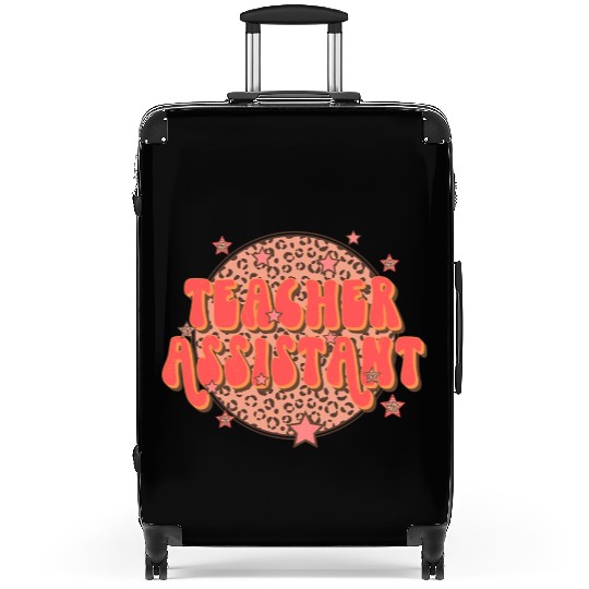 Retro Groovy Leopard Teacher Assistant Suitcases