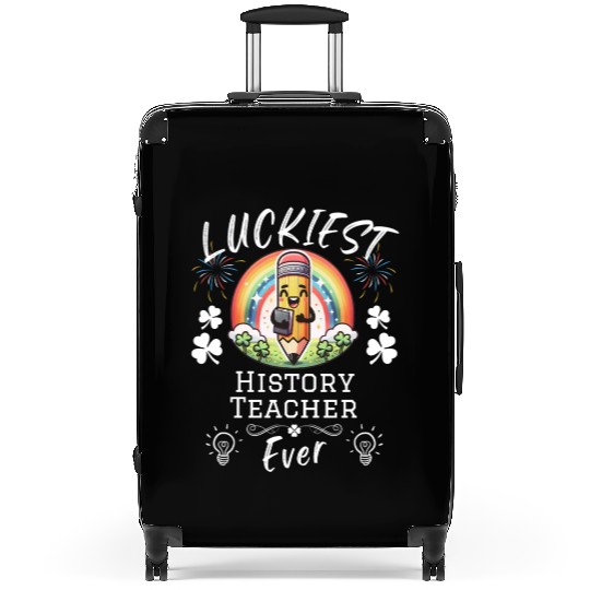 Luckiest History Teacher School Suitcases