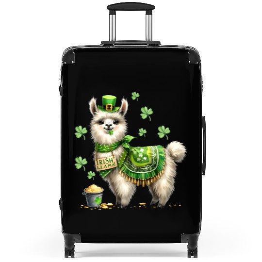 Irish LLama St Patrick Day Suitcases