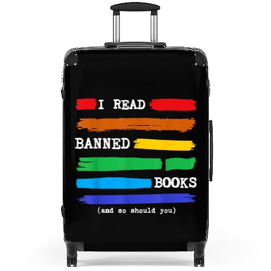 I Read Banned Books Colorful 2023 National Libr Suitcases