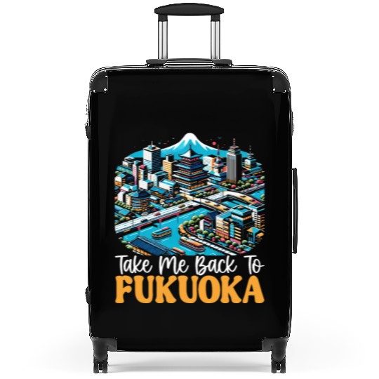 Fukuoka Japan Country Travel Vacation Japanese Suitcases