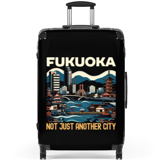 Fukuoka Japan Country Travel Vacation Japanese Suitcases