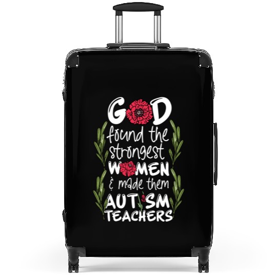 Woman Autism Teacher Suitcases