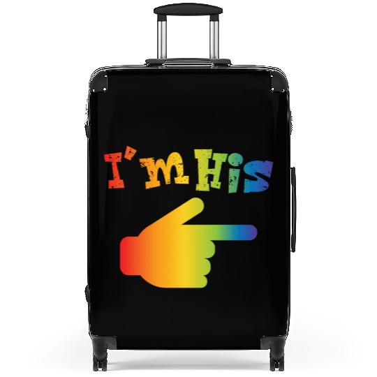 I m His LGBT Pride Couple Matching Gay Lesbian Men Suitcases