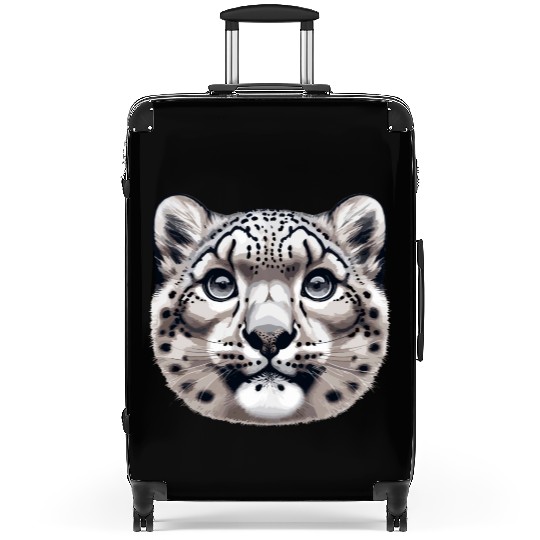 Snow Leopard Leopard White Leopard Suitcases