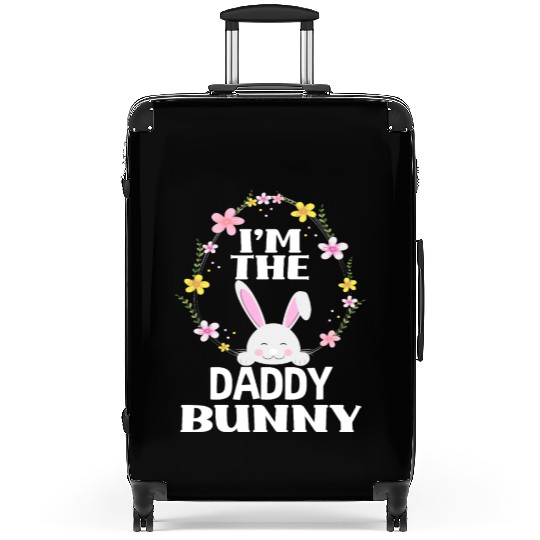 I Am Daddy Easter Bunny Flower Wreath Easter Suitcases