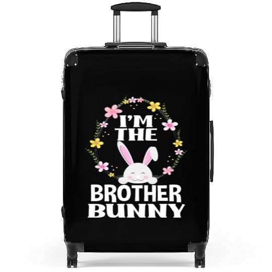 I Am Brother Easter Bunny Flower Wreath Easter Suitcases