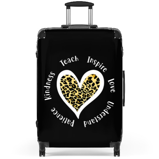 Leopard Print Teacher Suitcases