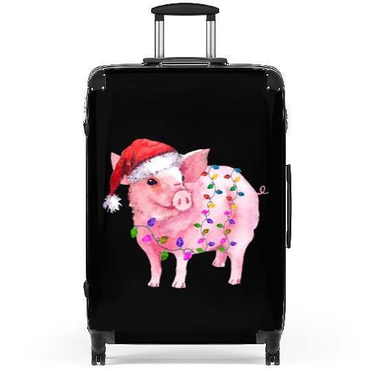 Pig Christmas Light Suitcases