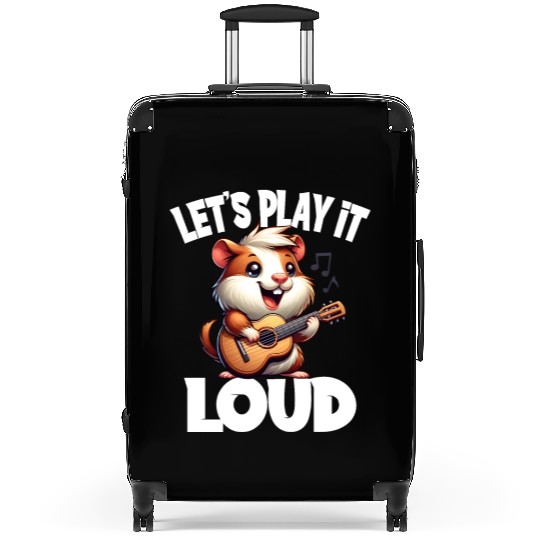 Cute Hamster Musician Let's Play It Loud Guitar Suitcases