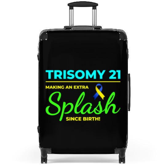 Down Syndrome Awareness Trisomy 21 Splash Suitcases