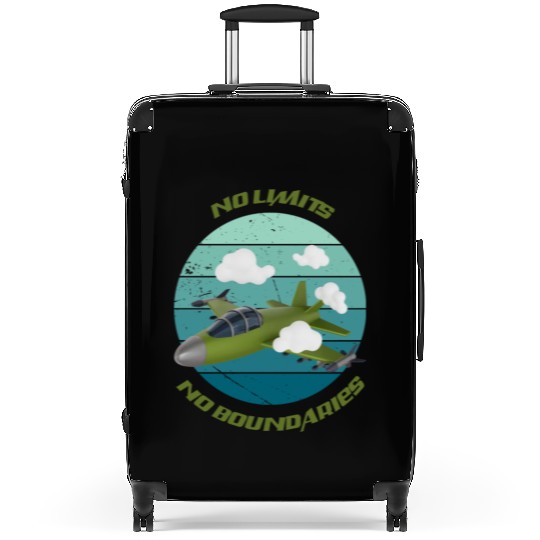 No Limits No Boundaries Jet Design Suitcases