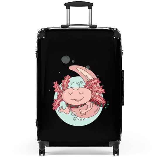 Pastel Axolotl Salamander Cute Lizard Lover Gift Suitcases