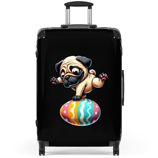 Easter Pug Breakdancing, Egg Balancing Suitcases