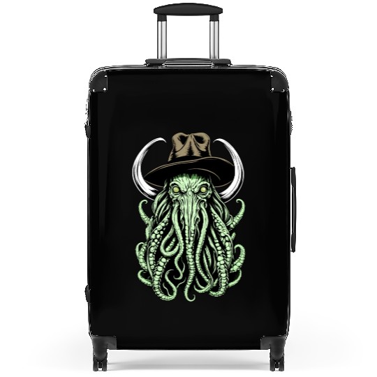 Bizarre Fusion: Cowboy Hatting Cow Cthulhu Suitcases