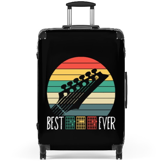 Best Guitar DAD Ever Music chords Father musician Suitcases