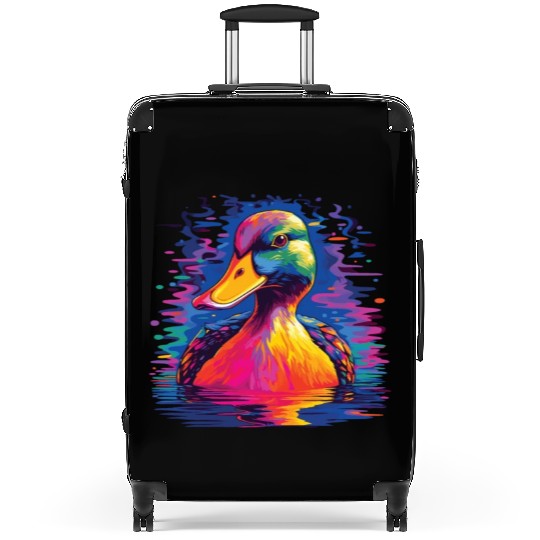 Watercolor Colorful Alpaca Colorful Animals Suitcases
