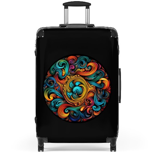 Abstract Spectrum Spiral Suitcases