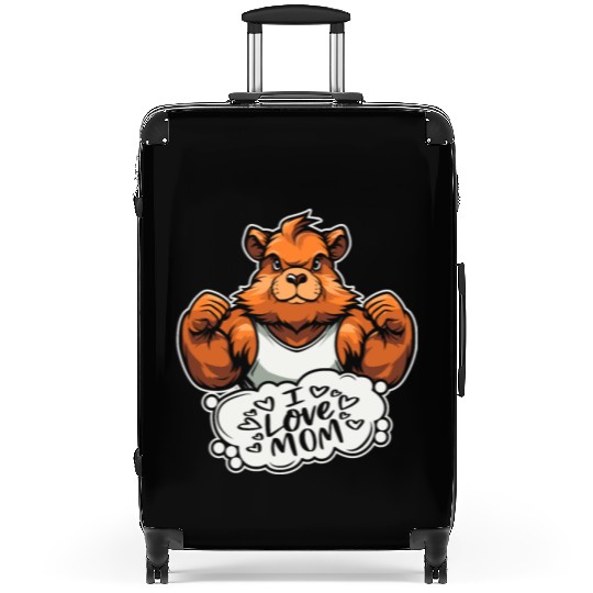 Guinea Pig Cavy Mother I Love Mom Suitcases
