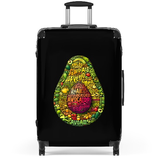 ULTRA AVOCADO TYPOGRAPHY ART, TEXT ART, WORD ART Suitcases