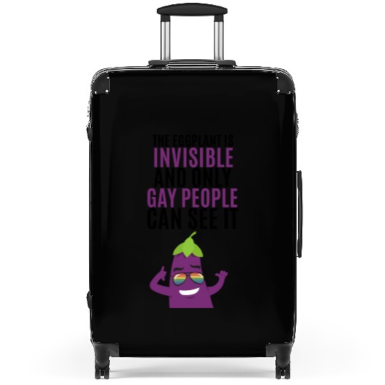 Invisible eggplant Suitcases for your gay friend