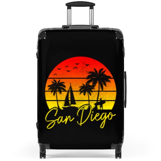 San Diego California Vintage Souvenir Suitcases