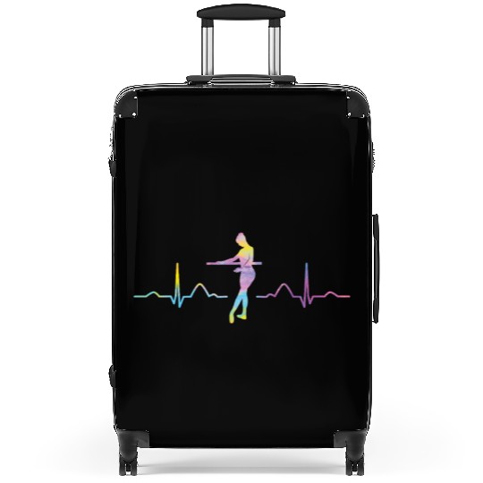 Ballet Dancer Heartbeat EKG Ballerina Suitcases
