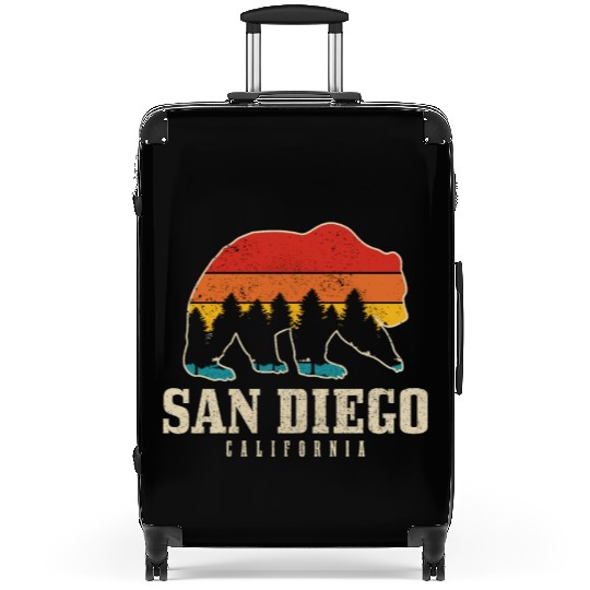 San Diego California Bear Souvenir Suitcases