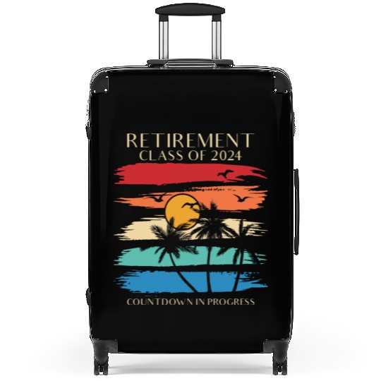 2024 Retirement Countdown Beach Suitcases