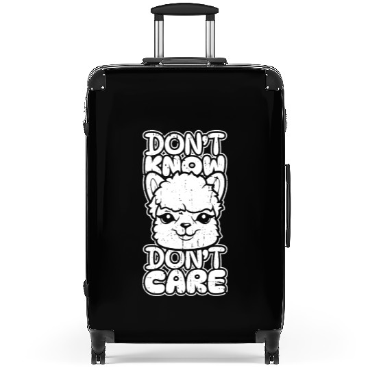 Alpaca Alpaka Funny Dont Know Dont Care Suitcases