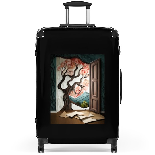 Firefly Dark room with near window with tree 85837 Suitcases