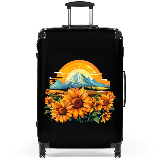 Sunflower Bloom Floral Summer Nature for a Suitcases