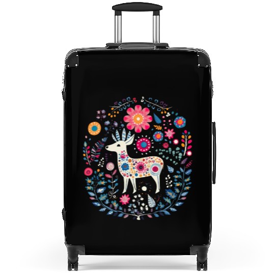 Forest Fawn Woodland Deer Floral for a Nature Suitcases