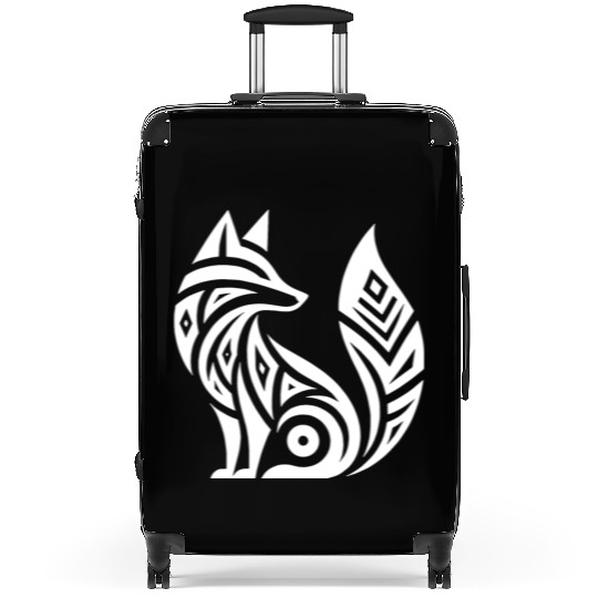 Smart Fox In T Tattoo Style Suitcases