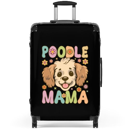Groovy Poodle Mom Female Dog Lover Dog Mom Suitcases