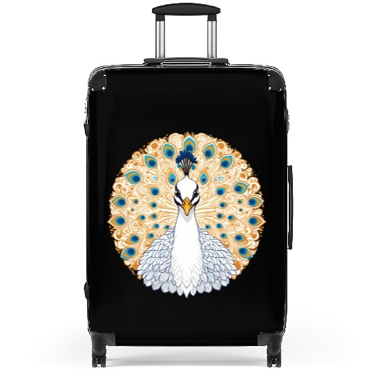 White Peafowl Suitcases