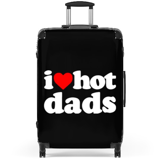 I Love Hot Dads Suitcases