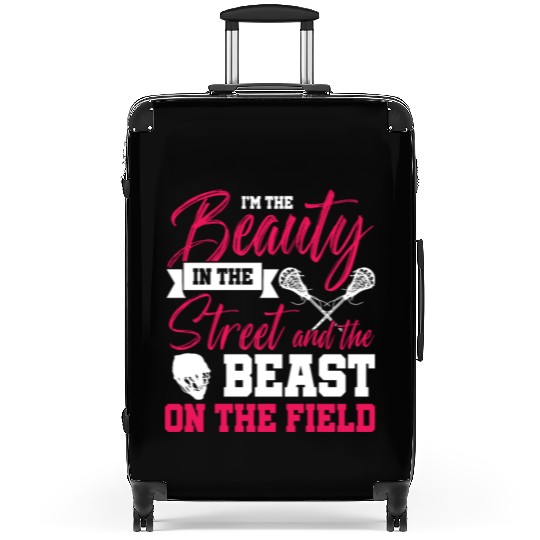 Funny lacrosse girl lax mom Suitcases