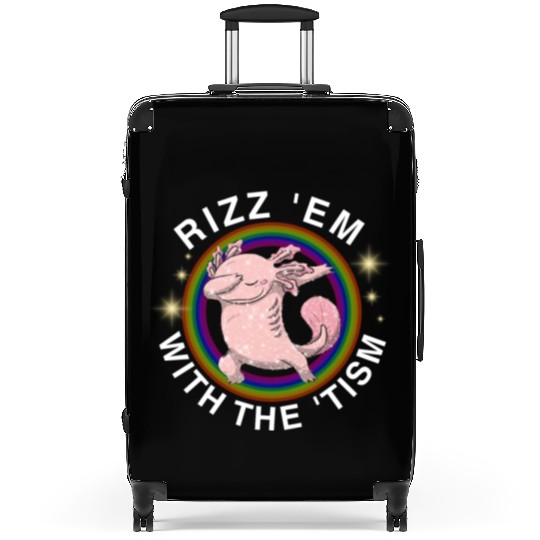 Tism Rizz Axolotl Suitcases